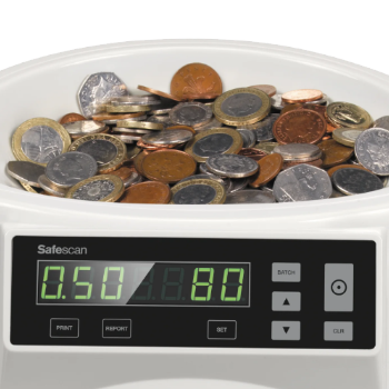 Safescan 1250 EUR Coin Counter Ideal For Ireland