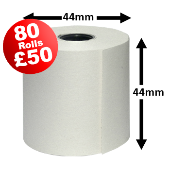 44mm x 44mm Paper Till Rolls (Non-Thermal)