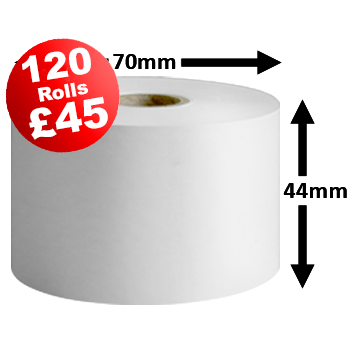 44mm x 70mm Paper Till Rolls (Non-Thermal)
