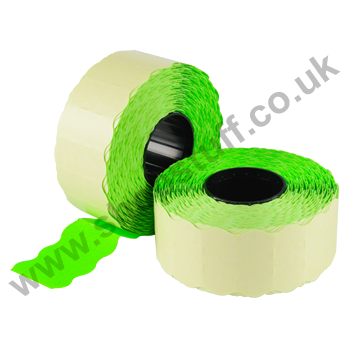 CT4 26x12mm Flo Green Removable Labels