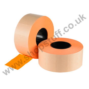 CT7 26x16mm Flo Orange Removable Labels