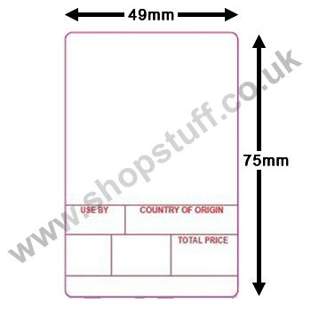 Avery Berkel M202 Format 1 (White) 49mm x 75mm Thermal Scale Labels