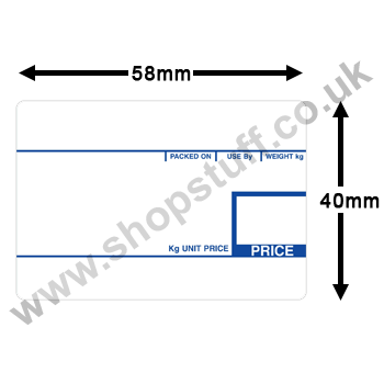 CAS Thermal Scale Labels 58 x 40mm