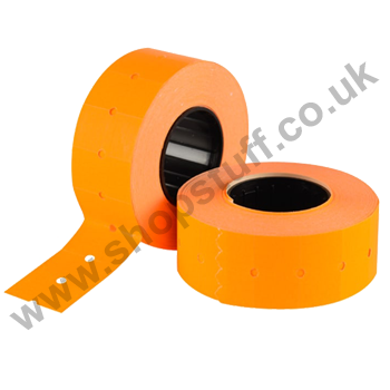 CT1 21x12mm Flo Orange Removable Labels