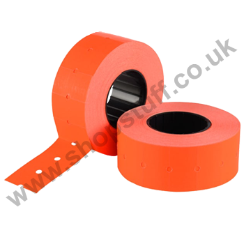 CT1 21x12mm Flo Red Permanent Labels