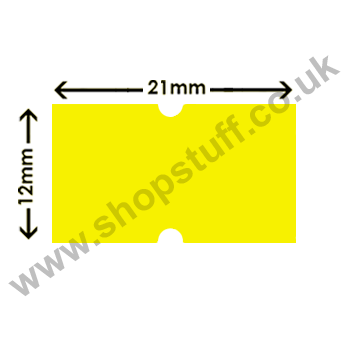 CT1 21x12mm Flo Yellow Permanent Labels