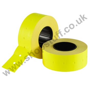 Motex MX-5500 21x12mm Flo Yellow Perm Labels