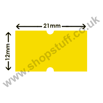 Motex MX-5500 21x12mm Yellow Removable Labels