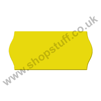 Shopstuff Silver 26x12 Yellow Permanent Labels