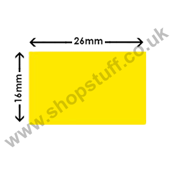 Motex 2616 26x16mm Yellow Removable Labels