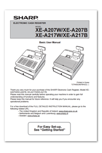 Sharp XE-A207 Quick Start Guide Download
