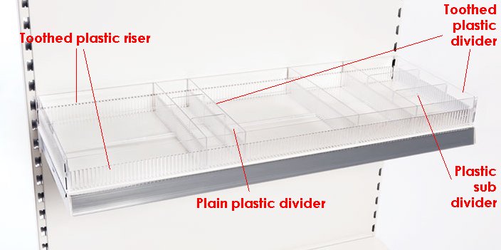 Shelf Sub-Divider Perspex