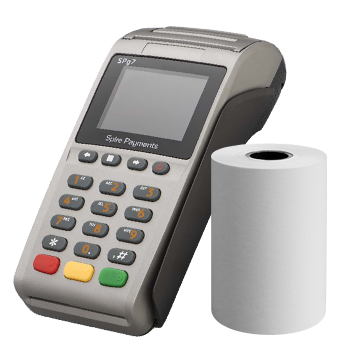 Credit Card Machine Rolls Spire Payments SPw60 PDQ from MR PAPER® Box of 20